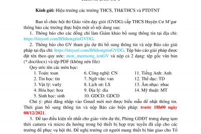 Thông báo số 2 – Công tác chuẩn bị, quy định hội thi