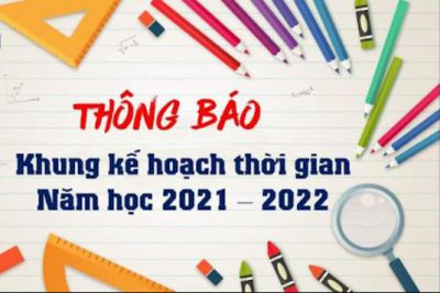 Khung kế hoạch thời gian năm học 2021 – 2022 đối với mầm non, GDPT và GDTX