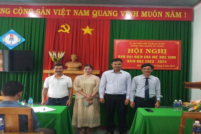 Trường THCS Nguyễn Tất thành tổ chức hội nghị Ban đại diện Cha mẹ Học sinh Năm học 2023 – 2024